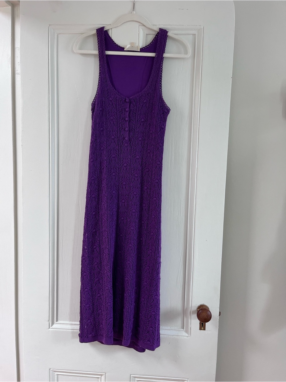 Sézane Salma Purple Knit Midi Dress - size Small - Picture 5 of 9
